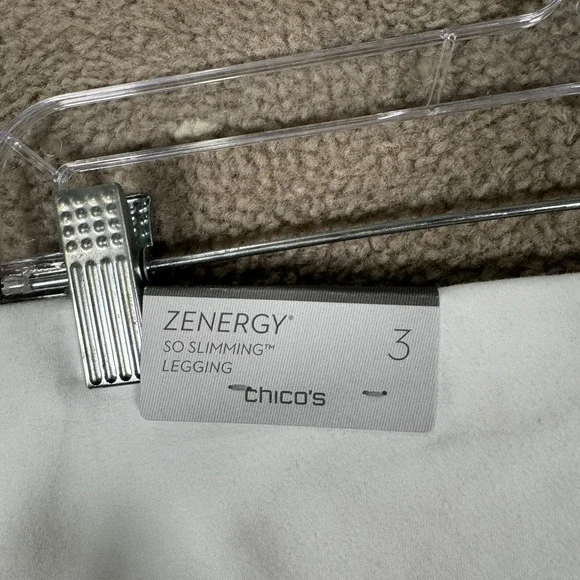 Chico's Zenergy So Slimming Leggings Womens 3 XL White Crop High Rise Pull On - Picture 9 of 15